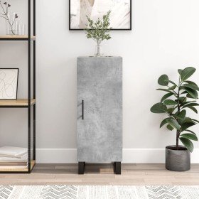 Aparador de madera contrachapada gris hormigón 34,5x34x90 cm Aparador de madera contrachapada gris hormigón 34,5x34x90 cm