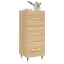 Aparador madera contrachapada color roble Sonoma 34,5x34x90 cm