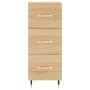 Aparador madera contrachapada color roble Sonoma 34,5x34x90 cm