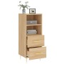 Aparador madera contrachapada color roble Sonoma 34,5x34x90 cm