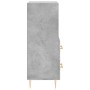 Aparador de madera contrachapada gris hormigón 34,5x34x90 cm