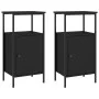 Mesitas de noche 2 uds madera de ingeniería negro 41x31x80 cm de vidaXL, Mesitas de noche - Ref: Foro24-825924, Precio: 88,81...