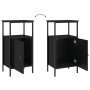 Mesitas de noche 2 uds madera de ingeniería negro 41x31x80 cm de vidaXL, Mesitas de noche - Ref: Foro24-825924, Precio: 90,01...