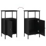 Nachttische 2 Stk. Holzwerkstoff schwarz 41x31x80 cm von vidaXL, Nachttische - Ref: Foro24-825924, Preis: 88,81 €, Rabatt: %