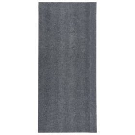 Alfombra de pasillo atrapa suciedad 100x250 cm gris