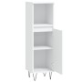 Badezimmerschrank aus Holzwerkstoff weiß 30x30x100 cm von vidaXL, Badezimmerwaschtische - Ref: Foro24-831556, Preis: 57,15 €,...