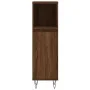Armario de baño madera contrachapada marrón roble 30x30x100 cm de vidaXL, Tocadores de baño - Ref: Foro24-831563, Precio: 53,...