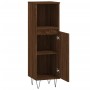 Armario de baño madera contrachapada marrón roble 30x30x100 cm de vidaXL, Tocadores de baño - Ref: Foro24-831563, Precio: 55,...