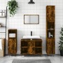 Armario de baño madera contrachapada roble ahumado 30x30x100 cm de vidaXL, Tocadores de baño - Ref: Foro24-831561, Precio: 54...