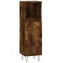 Badezimmerschrank Sperrholz geräucherte Eiche 30x30x100 cm von vidaXL, Badezimmerwaschtische - Ref: Foro24-831561, Preis: 51,...