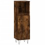 Badezimmerschrank Sperrholz geräucherte Eiche 30x30x100 cm von vidaXL, Badezimmerwaschtische - Ref: Foro24-831561, Preis: 52,...