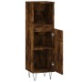 Badezimmerschrank Sperrholz geräucherte Eiche 30x30x100 cm von vidaXL, Badezimmerwaschtische - Ref: Foro24-831561, Preis: 52,...