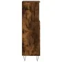 Badezimmerschrank Sperrholz geräucherte Eiche 30x30x100 cm von vidaXL, Badezimmerwaschtische - Ref: Foro24-831561, Preis: 51,...