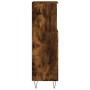 Badezimmerschrank Sperrholz geräucherte Eiche 30x30x100 cm von vidaXL, Badezimmerwaschtische - Ref: Foro24-831561, Preis: 52,...