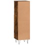 Armario de baño madera contrachapada roble ahumado 30x30x100 cm de vidaXL, Tocadores de baño - Ref: Foro24-831561, Precio: 54...