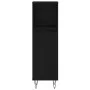 Armario de baño madera contrachapada negro 30x30x100 cm de vidaXL, Tocadores de baño - Ref: Foro24-831557, Precio: 60,89 €, D...