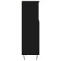 Armario de baño madera contrachapada negro 30x30x100 cm de vidaXL, Tocadores de baño - Ref: Foro24-831557, Precio: 65,57 €