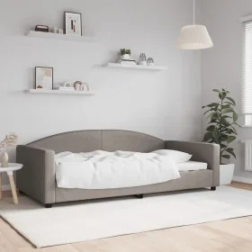 Taupe gray fabric sofa bed 100x200 cm by vidaXL, Beds and slatted bases - Ref: Foro24-354119, Price: 192,87 €, Discount: %