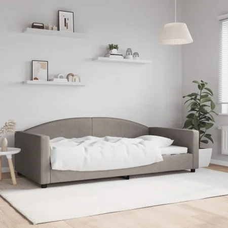 Taupe gray fabric sofa bed 100x200 cm by vidaXL, Beds and slatted bases - Ref: Foro24-354119, Price: 192,87 €, Discount: %