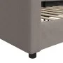 Sofá cama tela gris taupe 100x200 cm de vidaXL, Camas y somieres - Ref: Foro24-354119, Precio: 192,86 €, Descuento: %