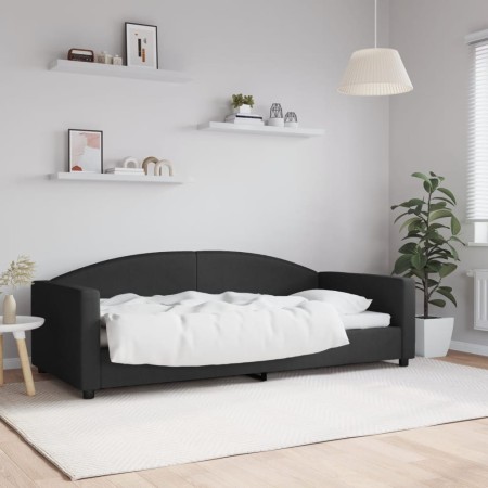 Sofá cama tela negro 90x200 cm de vidaXL, Camas y somieres - Ref: Foro24-354113, Precio: 188,66 €, Descuento: %