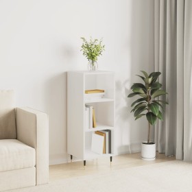 Aparador madera de ingeniería blanco brillante 34,5x32,5x90 cm Aparador madera de ingeniería blanco brillante 34,5x32,5x90 cm