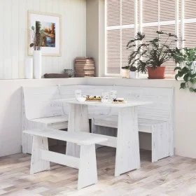 Eckbank aus massivem weißem Kiefernholz, 151 cm von vidaXL, Ess- und Küchenbänke - Ref: Foro24-327247, Preis: 196,58 €, Rabat...