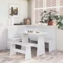 Eckbank aus massivem weißem Kiefernholz, 151 cm von vidaXL, Ess- und Küchenbänke - Ref: Foro24-327247, Preis: 196,58 €, Rabat...