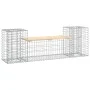 Gabion design garden bench solid pine wood 183x41x60.5 cm by vidaXL, garden benches - Ref: Foro24-834387, Price: 118,07 €, Di...