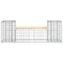 Gabion design garden bench solid pine wood 183x41x60.5 cm by vidaXL, garden benches - Ref: Foro24-834387, Price: 118,07 €, Di...