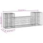 Gabion design garden bench solid pine wood 183x41x60.5 cm by vidaXL, garden benches - Ref: Foro24-834387, Price: 118,07 €, Di...
