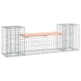 Banco jardín diseño gaviones madera abeto Douglas 183x41x60,5cm de vidaXL, Bancos de jardín - Ref: Foro24-834388, Precio: 120...