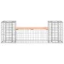 Banco jardín diseño gaviones madera abeto Douglas 183x41x60,5cm de vidaXL, Bancos de jardín - Ref: Foro24-834388, Precio: 120...