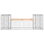 Banco jardín diseño gaviones madera abeto Douglas 183x41x60,5cm de vidaXL, Bancos de jardín - Ref: Foro24-834388, Precio: 120...