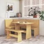 Honey Brown Solid Wood Dining Table with Bench by vidaXL, Kitchen and dining tables - Ref: Foro24-327250, Price: 94,56 €, Dis...