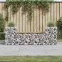Garden bench with gabion pine wood impregnated 183x41x60.5 cm by vidaXL, garden benches - Ref: Foro24-834389, Price: 131,44 €...