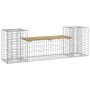 Gartenbank mit imprägnierten Gabionen aus Kiefernholz 183x41x60,5 cm von vidaXL, Gartenbänke - Ref: Foro24-834389, Preis: 122...