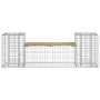 Garden bench with gabion pine wood impregnated 183x41x60.5 cm by vidaXL, garden benches - Ref: Foro24-834389, Price: 122,72 €...
