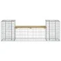 Garden bench with gabion pine wood impregnated 183x41x60.5 cm by vidaXL, garden benches - Ref: Foro24-834389, Price: 131,44 €...