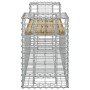 Garden bench with gabion pine wood impregnated 183x41x60.5 cm by vidaXL, garden benches - Ref: Foro24-834389, Price: 122,72 €...