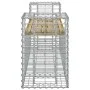Garden bench with gabion pine wood impregnated 183x41x60.5 cm by vidaXL, garden benches - Ref: Foro24-834389, Price: 131,44 €...