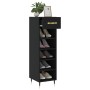 Schwarzes Schuhregal aus Holzwerkstoff, 30 x 35 x 105 cm von vidaXL, Schränke und Lagerung - Ref: Foro24-829653, Preis: 43,58...