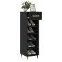 Zapatero madera de ingeniería negro 30x35x105 cm de vidaXL, Armarios y almacenamiento - Ref: Foro24-829653, Precio: 43,20 €, ...