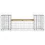 Garden bench with gabion pine wood impregnated 183x41x60.5 cm by vidaXL, garden benches - Ref: Foro24-834389, Price: 131,44 €...