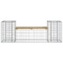 Gartenbank mit imprägnierten Gabionen aus Kiefernholz 183x41x60,5 cm von vidaXL, Gartenbänke - Ref: Foro24-834389, Preis: 122...