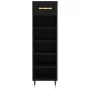 Zapatero madera de ingeniería negro 30x35x105 cm de vidaXL, Armarios y almacenamiento - Ref: Foro24-829653, Precio: 43,20 €, ...