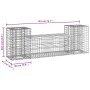 Garden bench with gabion pine wood impregnated 183x41x60.5 cm by vidaXL, garden benches - Ref: Foro24-834389, Price: 131,44 €...