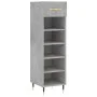 Concrete gray engineered wood shoe rack 30x35x105 cm by vidaXL, Closets and storage - Ref: Foro24-829656, Price: 45,15 €, Dis...