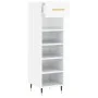 Glossy white plywood shoe cabinet 30x35x105 cm by vidaXL, Closets and storage - Ref: Foro24-829654, Price: 44,15 €, Discount: %