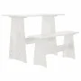 Dining table with solid white pine wood bench by vidaXL, Kitchen and dining tables - Ref: Foro24-327251, Price: 92,92 €, Disc...